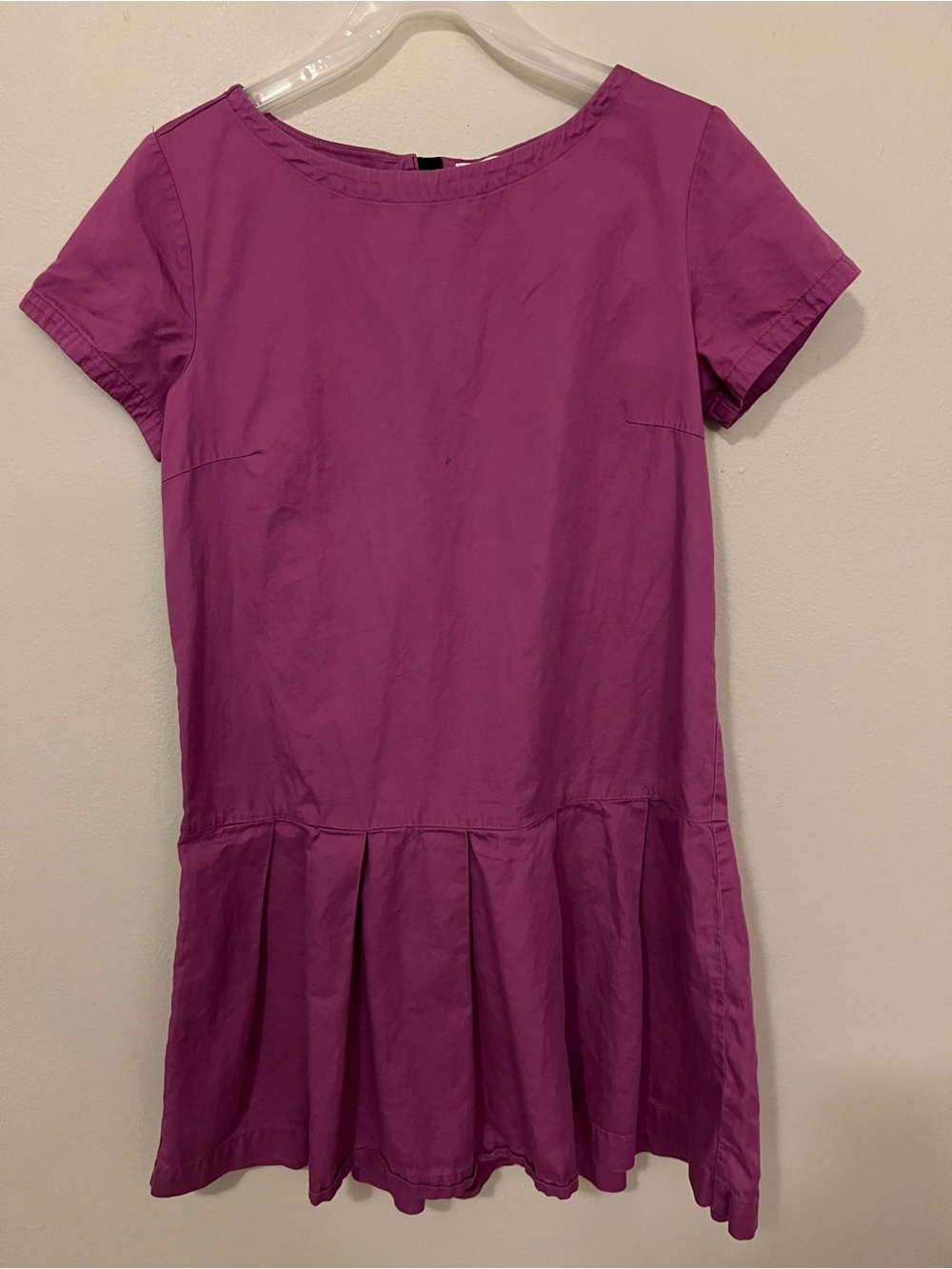 Crewcuts Short-Sleeve Magenta Drop-Waist Dress